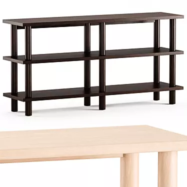 CAYMAN Bookcase Console: Stylish Organization 3D model image 1 