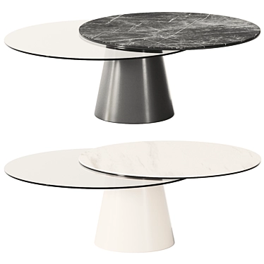 Elegant Girotondo Glass Metal Stone 3D model image 1 