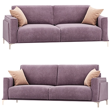 Elegant Enkel Sofa 3D model image 1 