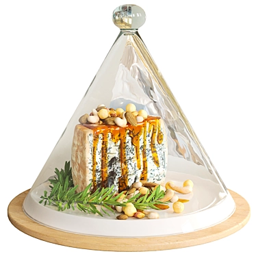 Cheese and Nut Tray with Models 3D model image 1 