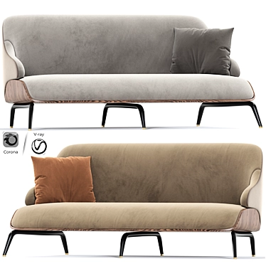 Modern Lounge Sofa 3D Models 3D model image 1 