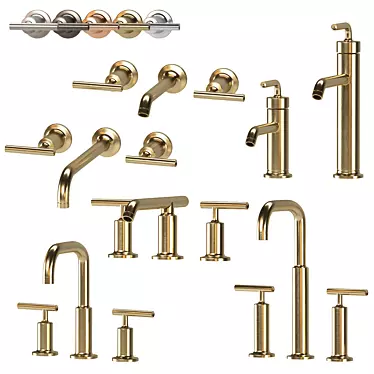 Kohler Purist Faucets Set 01 3D model image 1 