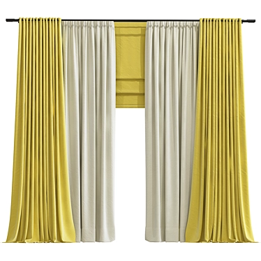 Renovated Curtain Design 3D model image 1 