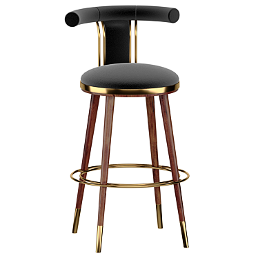 Elegant Moris Bar Chair France 3D model image 1 