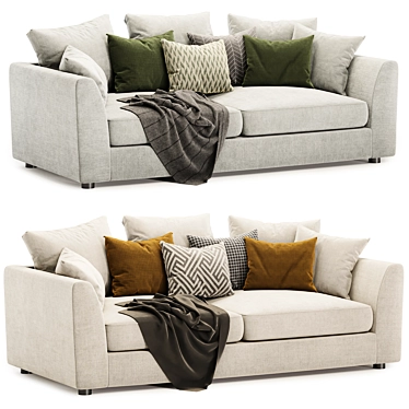 Hadleigh 3-Seater Sofa Ensemble 3D model image 1 