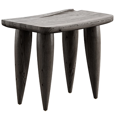  Versatile Oak Outdoor Stool 3D model image 1 