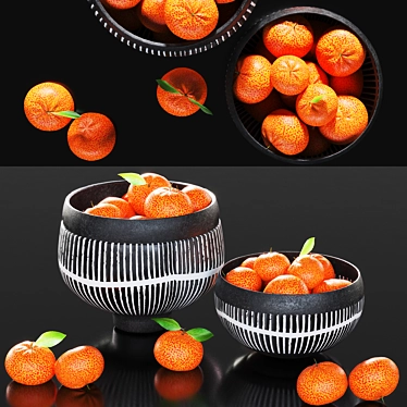 Citrus Minimal Bowl Art 3D model image 1 