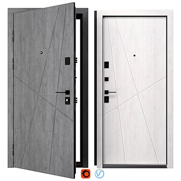 Vega (Bear) Metal Entrance Door 3D model image 1 