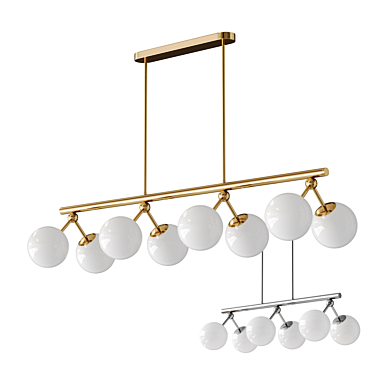 Glass Sphere LED Corner Lamp 3D model image 1 