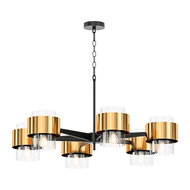 Quorum Epsilon 34" Chandelier Brilliance 3D model image 1 