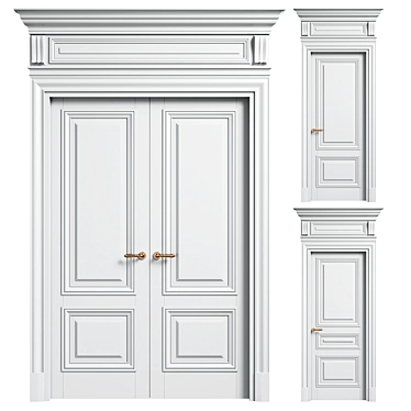 Antique Portal Doors Set 3D model image 1 