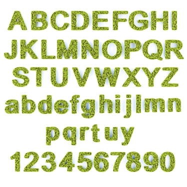 Mossy Letters Numbers Vol 187 3D model image 1 