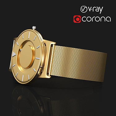 Magnetized Ball Bearings Wristwatch 3D model image 1 