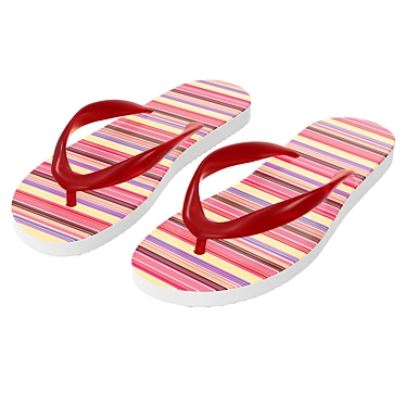 Summer Beach Woman Flip-Flops 3D Model 3D model image 1 