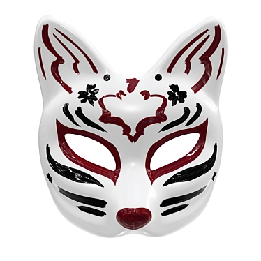 Kitsune Mask 3D Model Kit 3D model image 1 