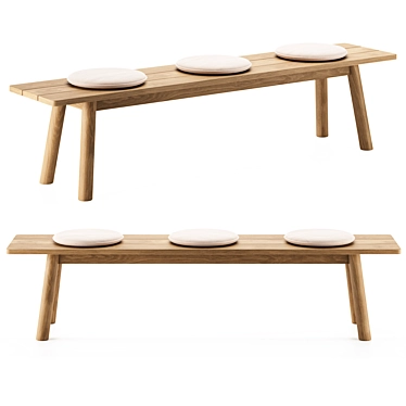 Modern Minimalist B&B Italia Bench 3D model image 1 