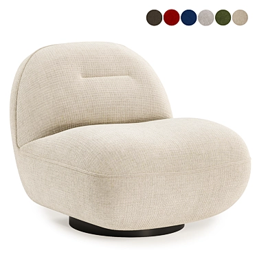 Stylish Swivel Accent Chair, 6 Colors 3D model image 1 