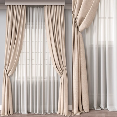 vray corona 3D curtain model 3D model image 1 