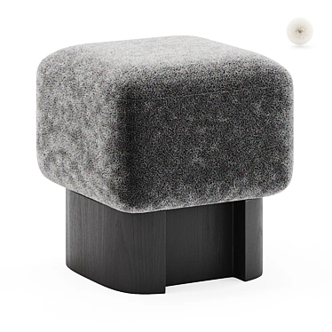 Luxury Lloyd High Pouf: Timeless Elegance 3D model image 1 