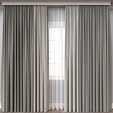 Multifunctional 3D Curtain Model 3D model image 1 