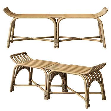 Arteriors Purcell Bench: Style and Comfort 3D model image 1 