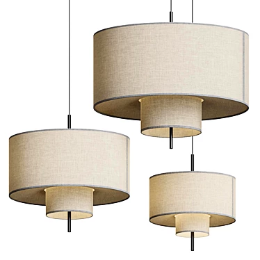 Contemporary Margin Pendant Lighting 3D model image 1 