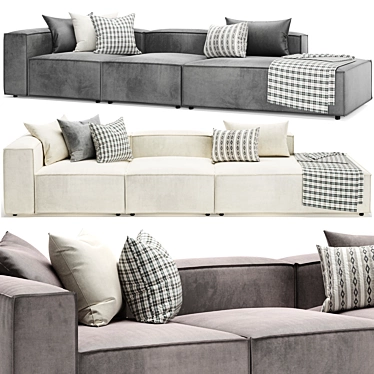 Lennone Modular Ottoman Sofa 3D model image 1 