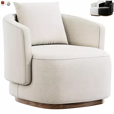 Modern Caspia Armchair Model Design 3D model image 1 