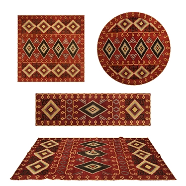 Rugs Collection with Displacement Mods 3D model image 1 