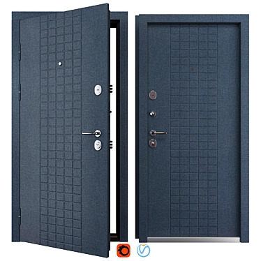 Turin Metal Entry Door (Bear) 3D model image 1 