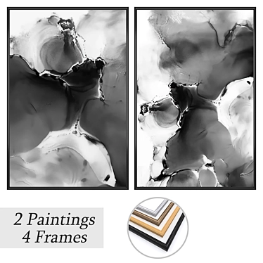 Artwork Set with Multiple Frames 3D model image 1 