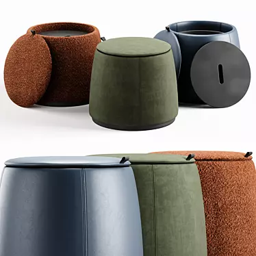 AVERY Round Poufs - Domkapa Vol.2 3D model image 1 