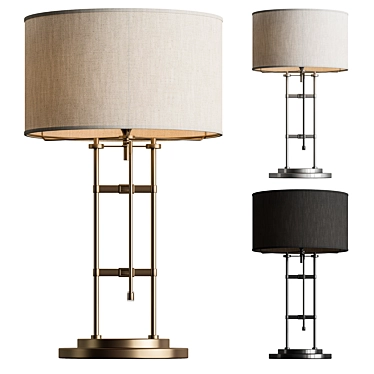 Elegant Fabric Table Lamp 3D model image 1 