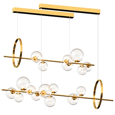 Elegant Iona Chandelier Collection 3D model image 1 