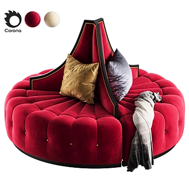 Luxury Mirage Round Sofa in 3D 3D model image 1 