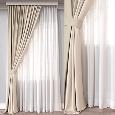 Versatile 3D Curtain Model: 53439 Polygons 3D model image 1 