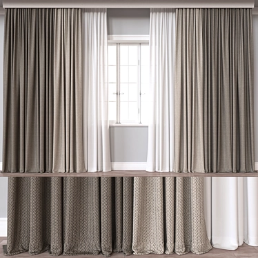  Curtain Render Vray Corona FBX 3D model image 1 