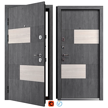 Metal Entrance Door Pinta (Bear) 3D model image 1 