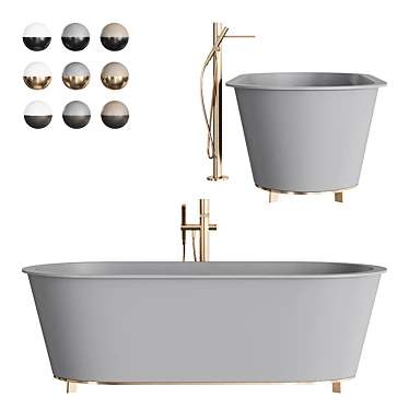 Ottavia Livingtec Oval Bathtub 3D model image 1 