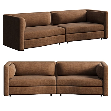 Virgule Cozy Sofa Collection 3D model image 1 