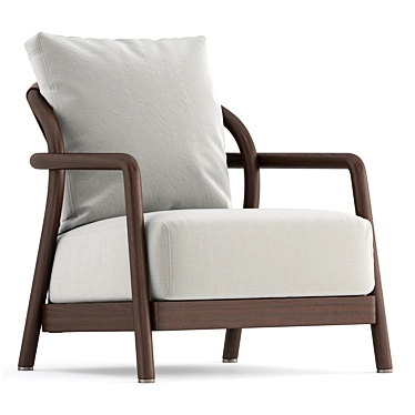 Flexform Alison Armchair: Sleek Comfort 3D model image 1 