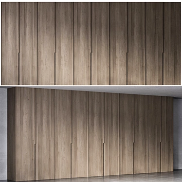 Minimalist Wardrobe Design 3D Model 3D model image 1 