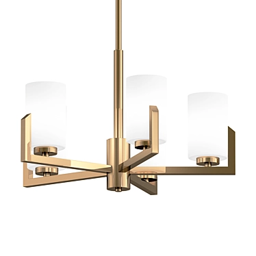 Classic Frosted Glass Chandelier Model 3D model image 1 