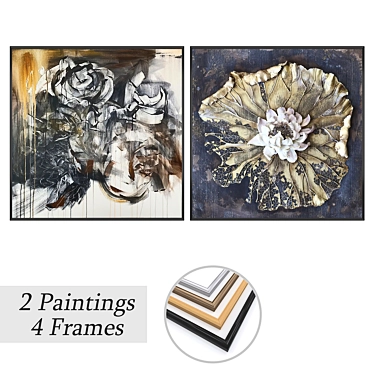 Gallery Art Prints Set 3D model image 1 