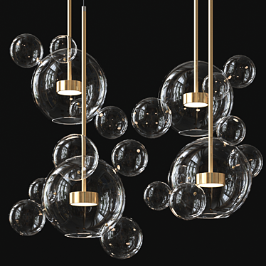 Giopato Coombes LED Ball Chandelier 3D model image 1 