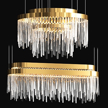 Luxxu Babel Snooker Suspension Chandelier 3D model image 1 