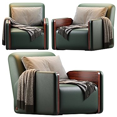 Contemporary Oscar Armchair 2013 Classic 3D model image 1 