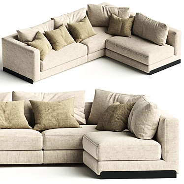 Rendez Vous Modern Sectional Sofa 3D model image 1 