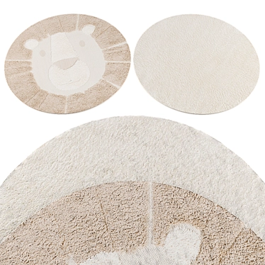 Round Rugs Collection Bundle 3D model image 1 