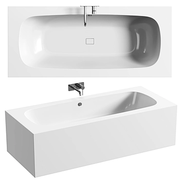 Luxurious HIMACS Bathtub: CBT-170-70 3D model image 1 